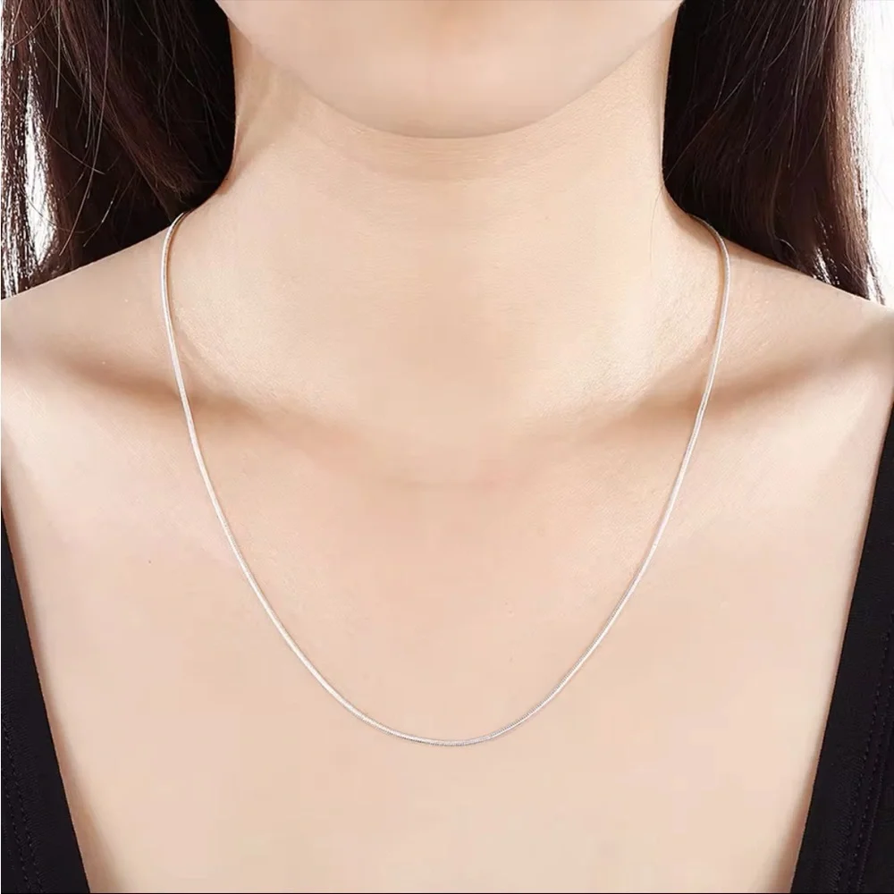 925 Sterling Silver Snake Chain Necklace - Picture 5 of 12
